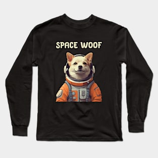 Astronaut dog in space Long Sleeve T-Shirt